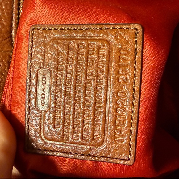 Coach Tan Leather Satchel with Gold Accents - Picture 8 of 10